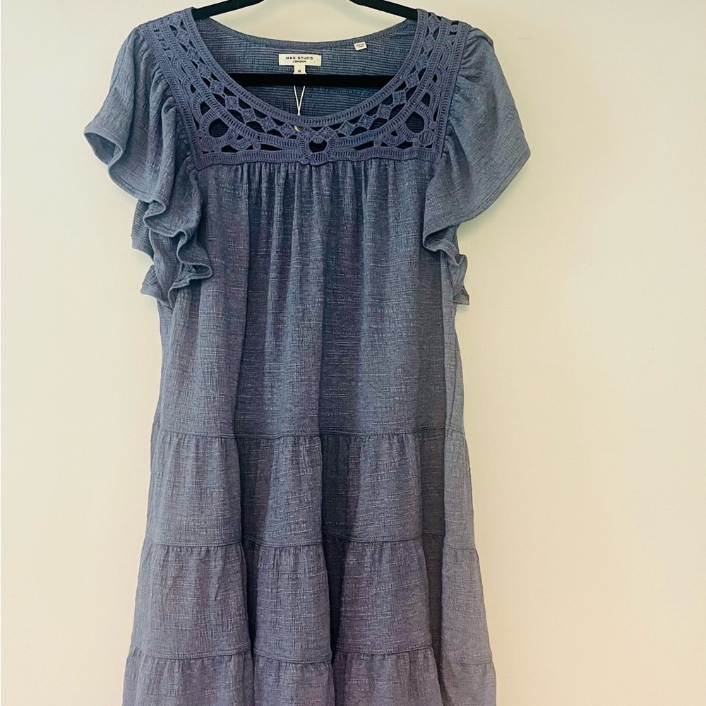 Max Studio Blue Mini Dress New w/Tags